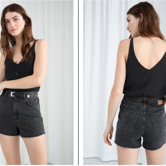 & OTHER STORIES Black Button Down Tank Top Size US 10 - Picture 2 of 8